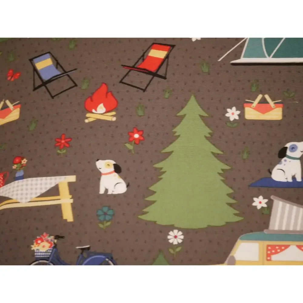 Winter Van Camping Handmade Set of Standard Size Pillowcases 100% Cotton